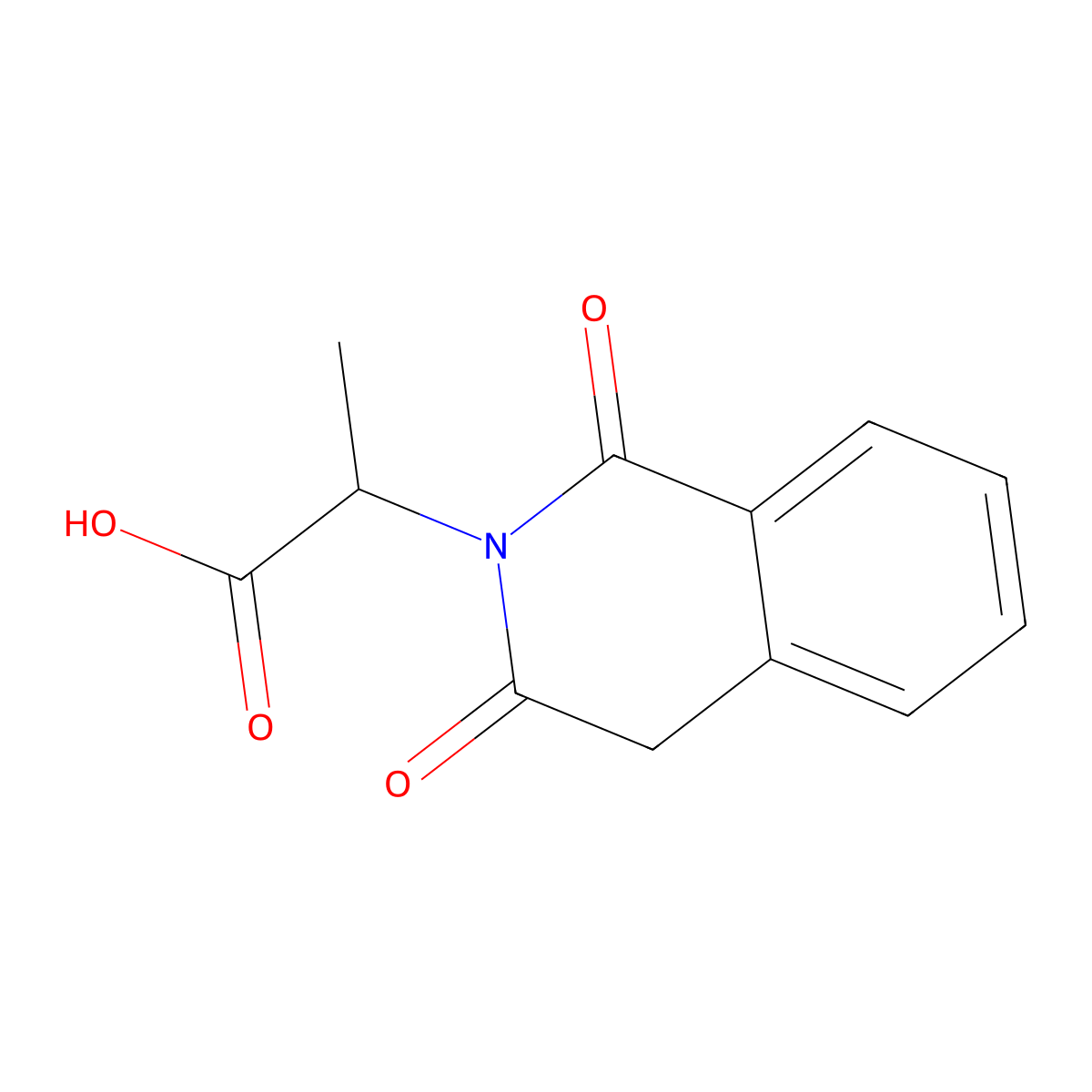2-(1,3-Dioxo-1,2,3,4-tetrahydroisoquinolin-2-yl)propanoic acid molecular structure, CAS 5840-52-8