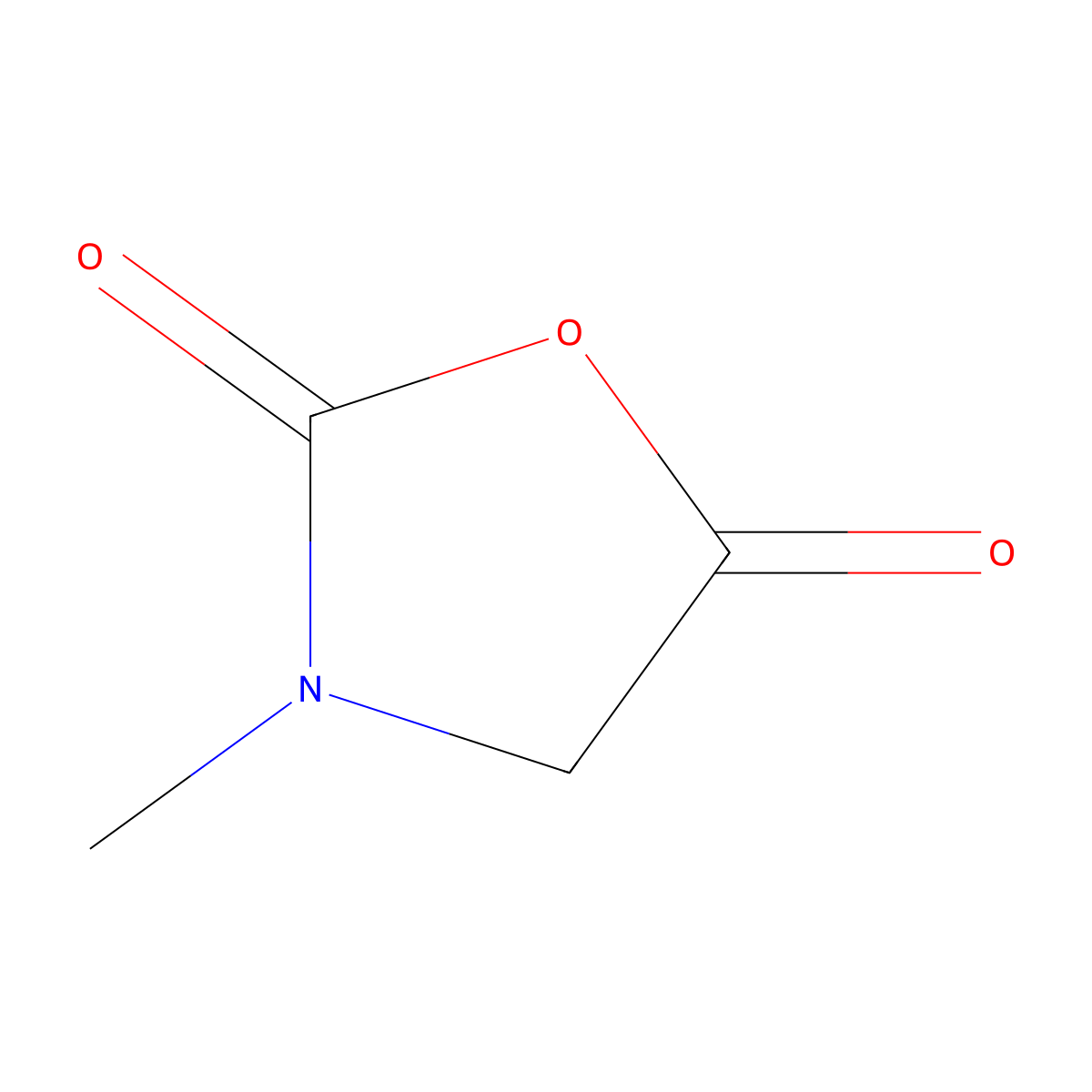 3-Methyloxazolidine-2,5-dione molecular structure, CAS 5840-76-6