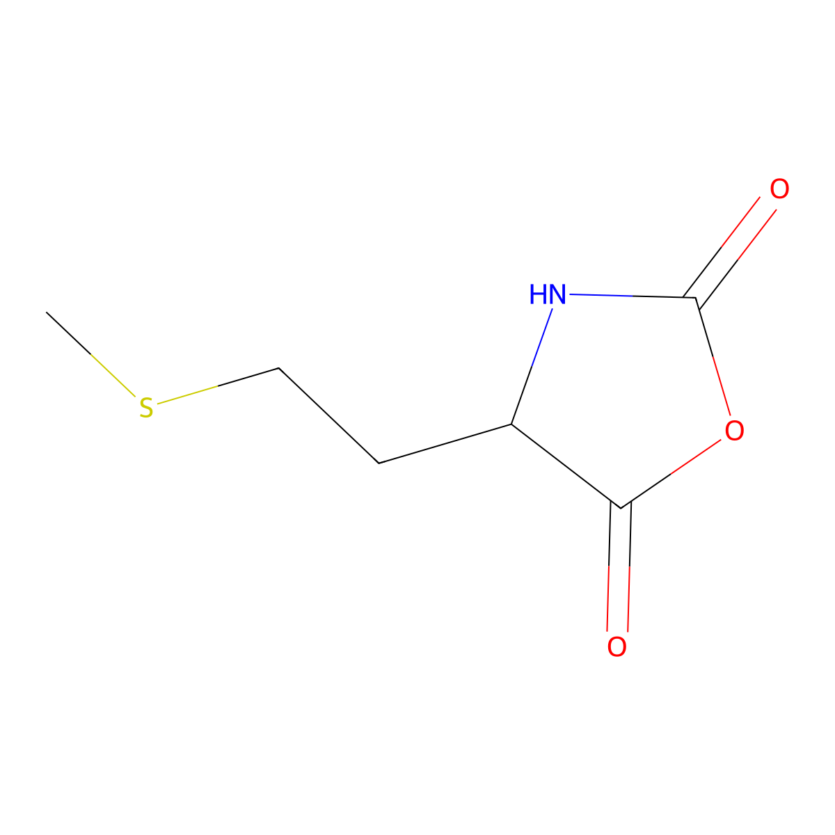 4-[2-(Methylthio)ethyl]oxazolidine-2,5-dione molecular structure, CAS 5840-77-7