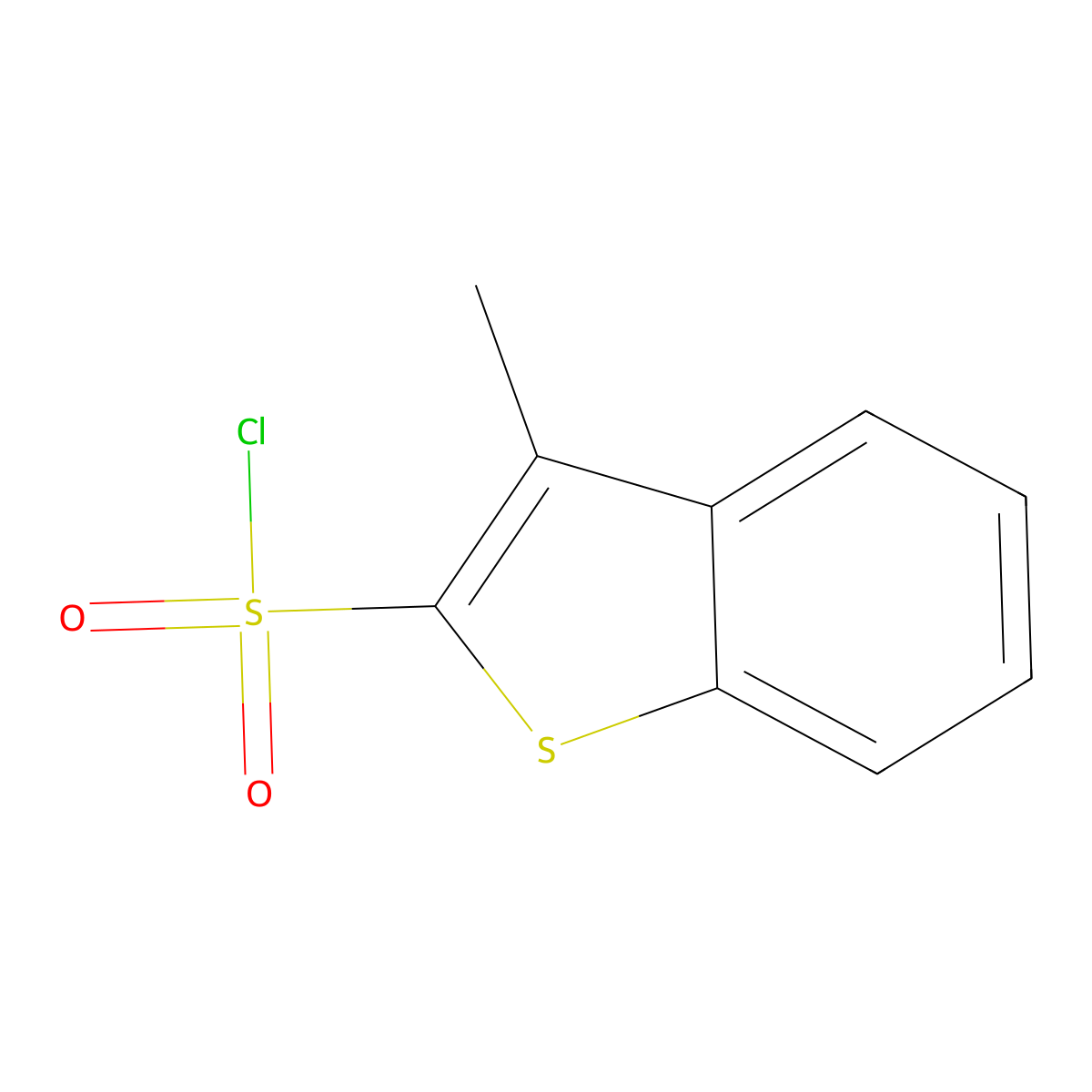3-Methyl-1-benzothiophene-2-sulfonyl chloride molecular structure, CAS 58401-21-1