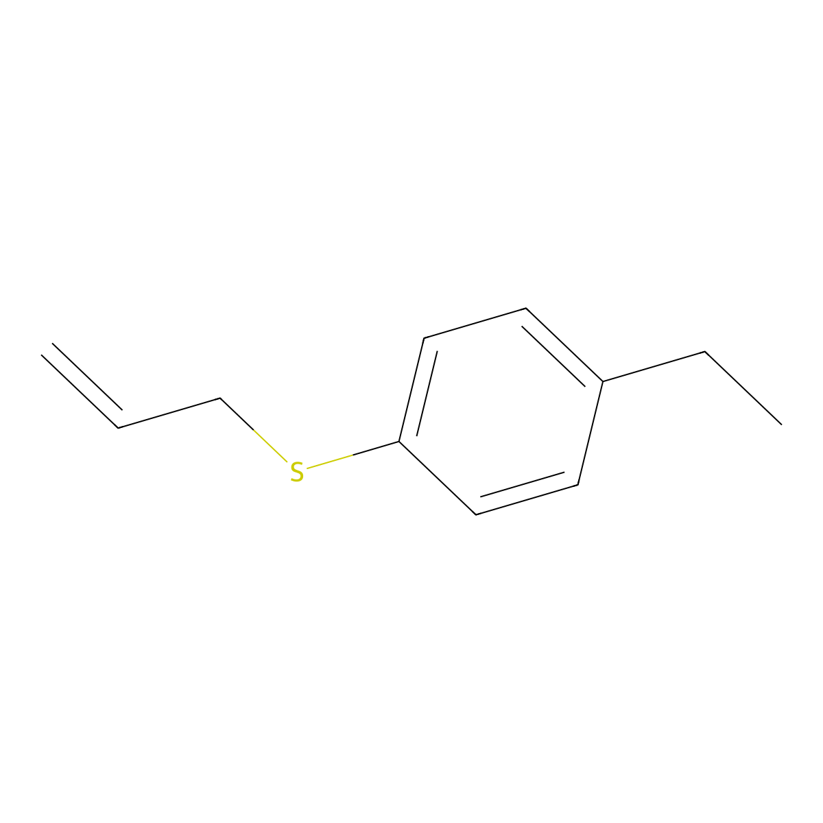 1-Allylsulfanyl-4-ethylbenzene molecular structure, CAS 58401-28-8