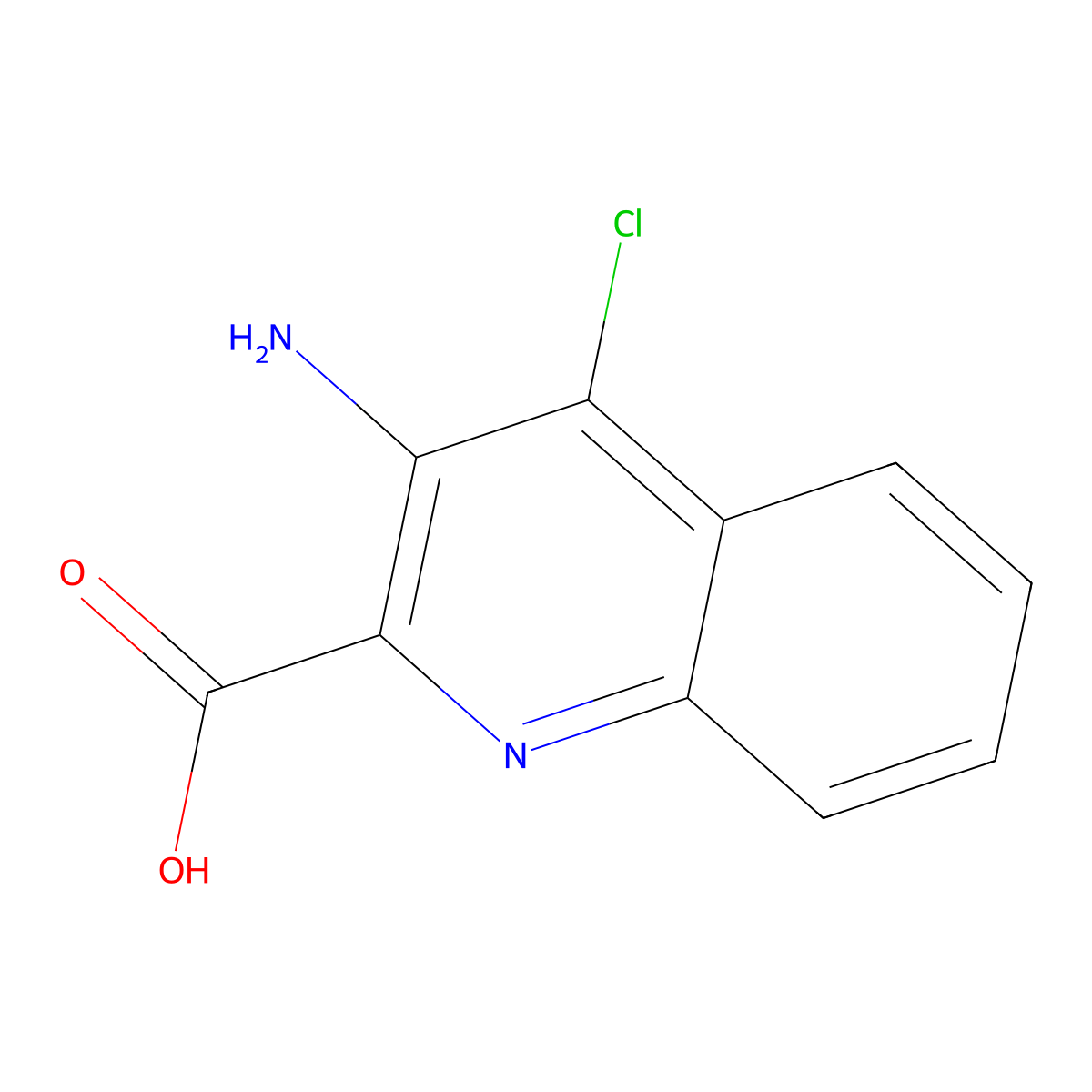 3-Amino-4-chloroquinoline-2-carboxylic acid molecular structure, CAS 58401-42-6