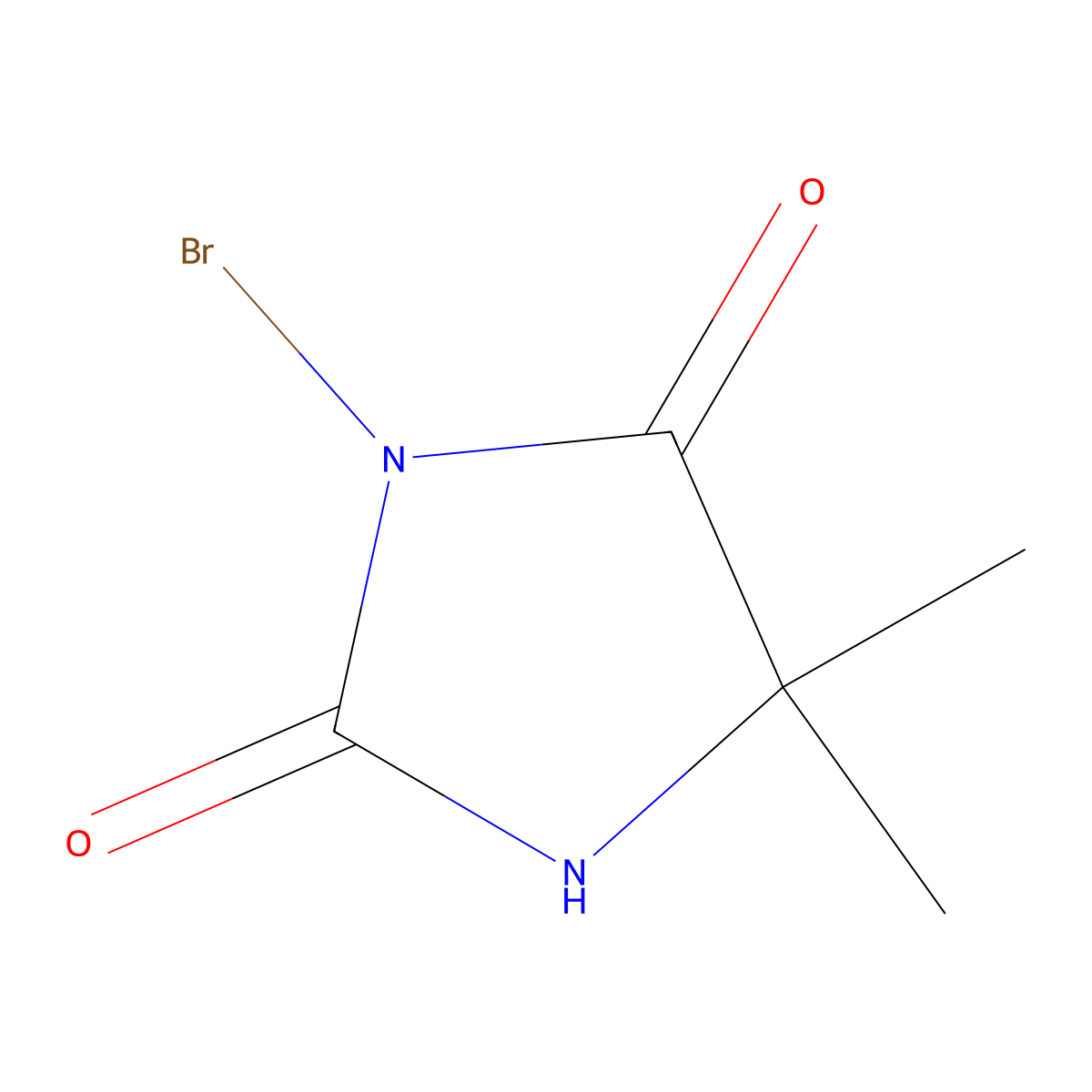 3-Bromo-5,5-dimethylhydantoin molecular structure, CAS 58402-65-6
