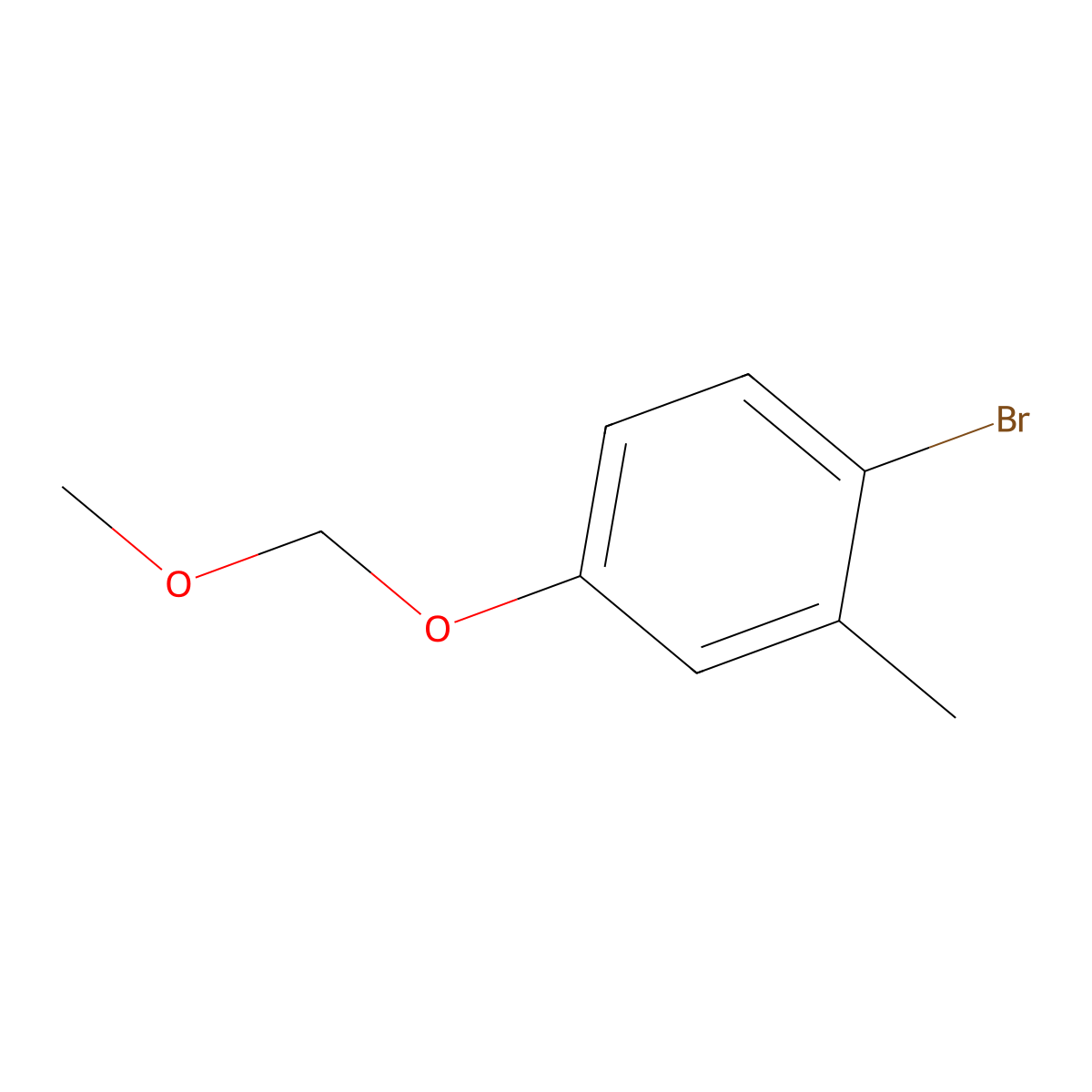 1-Bromo-4-(methoxymethoxy)-2-methylbenzene molecular structure, CAS 58402-70-3