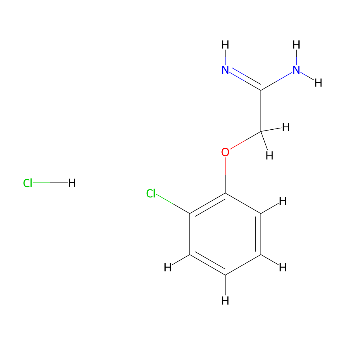 2-Chlorophenoxyacetamidine hydrochloride molecular structure, CAS 58403-03-5