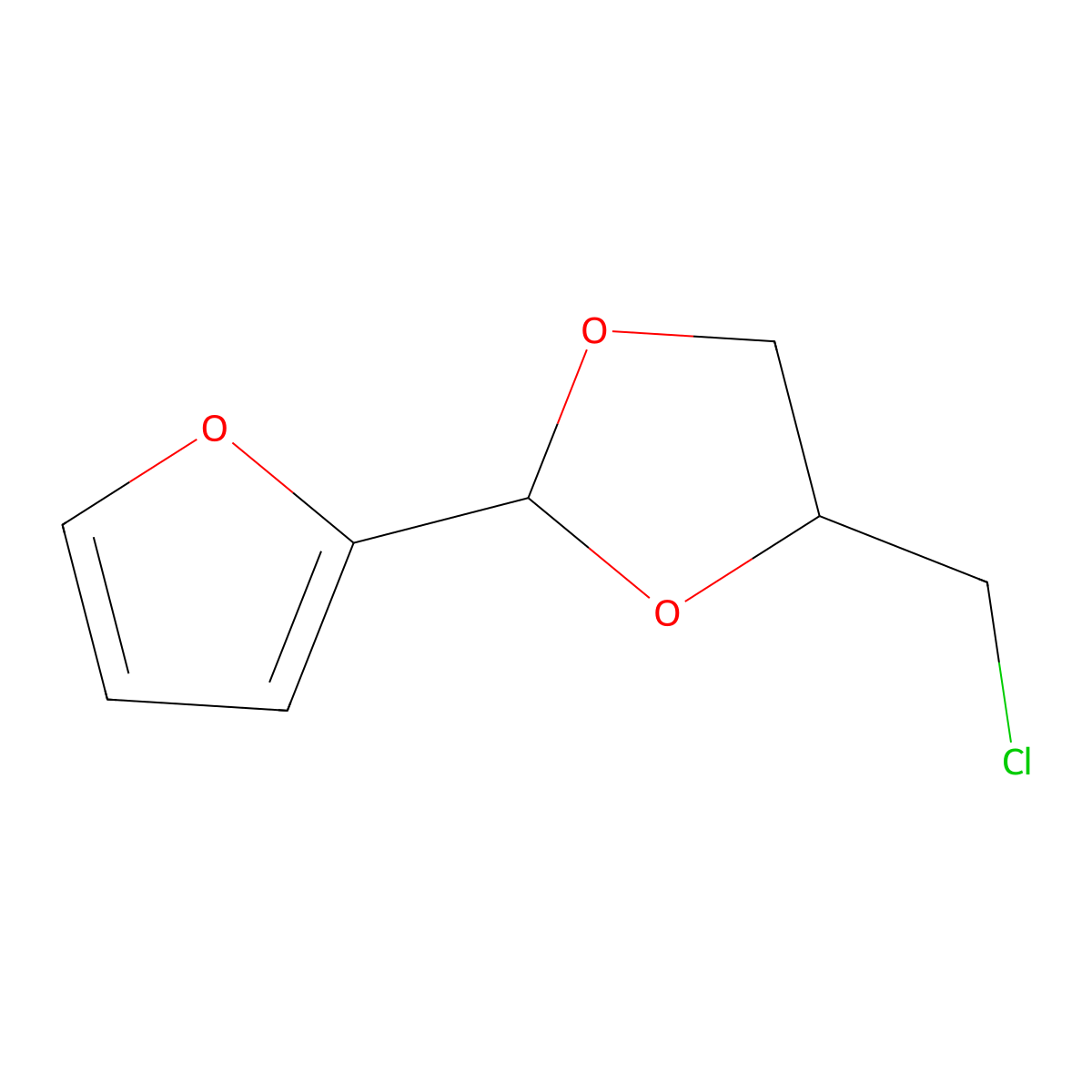 4-(Chloromethyl)-2-(furan-2-yl)-1,3-dioxolane molecular structure, CAS 58403-04-6