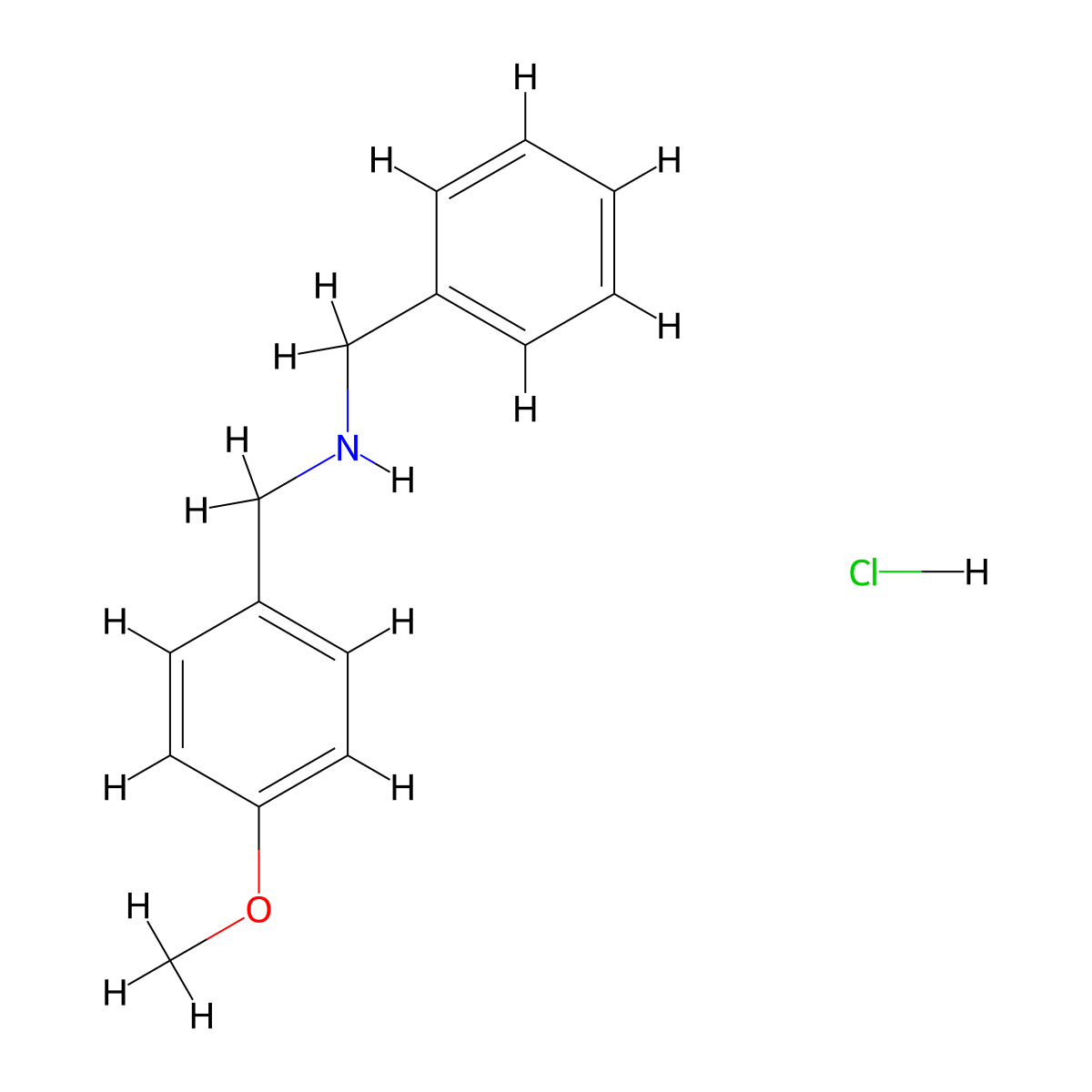 4-Methoxydibenzylamine hydrochloride molecular structure, CAS 58405-57-5