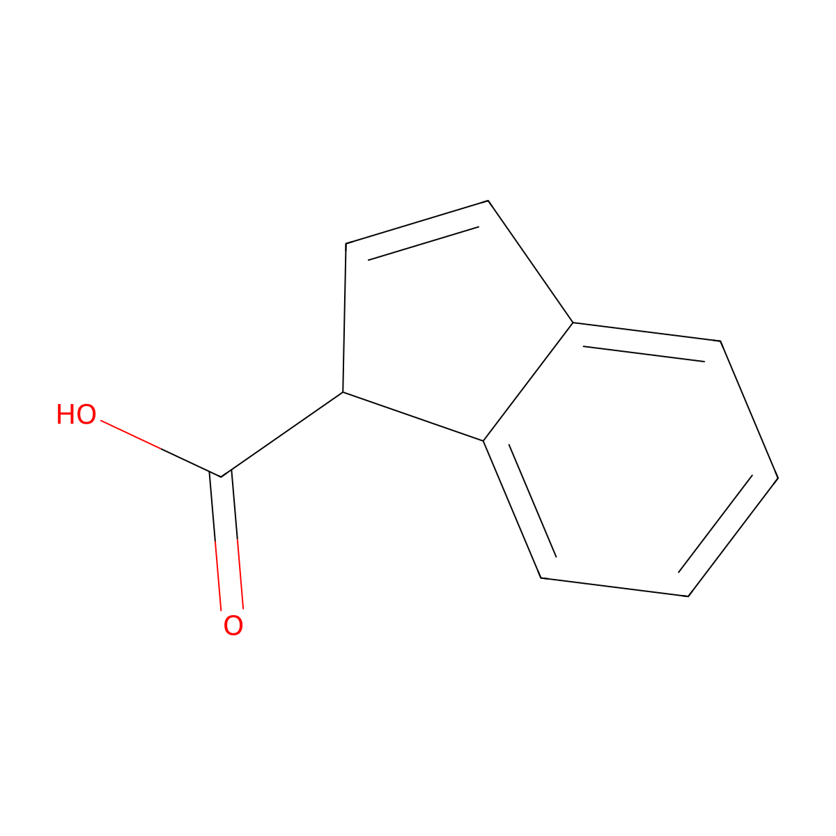 1H-Indene-1-carboxylic acid molecular structure, CAS 58405-99-5