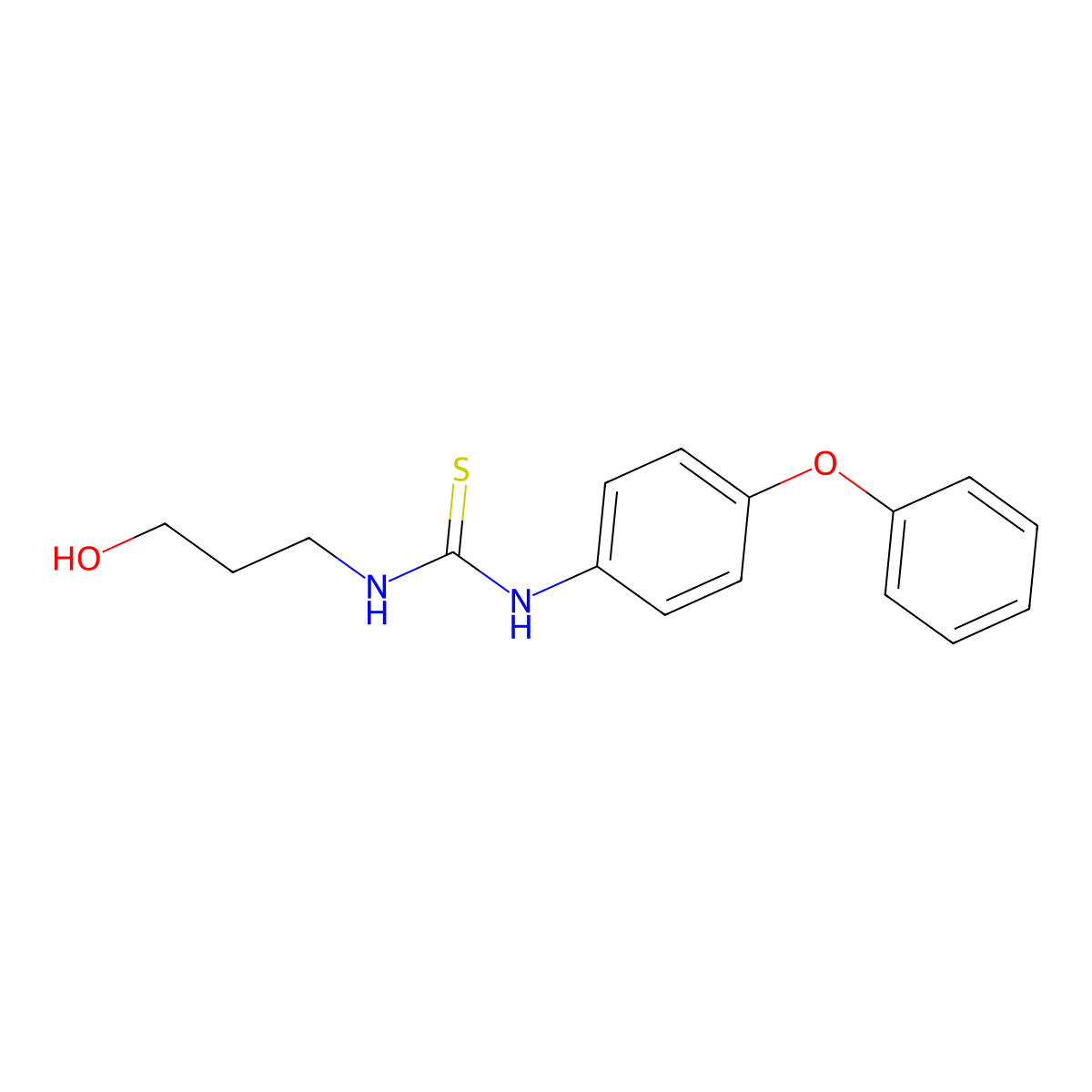 1-(3-Hydroxypropyl)-3-(4-phenoxyphenyl)thiourea molecular structure, CAS 5841-10-1