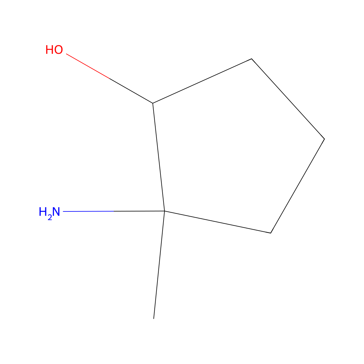 2-Amino-2-methylcyclopentan-1-ol molecular structure, CAS 58413-63-1