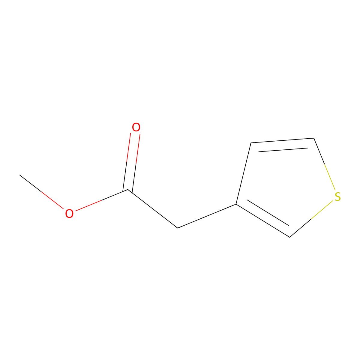 Methyl 3-thienylacetate molecular structure, CAS 58414-52-1