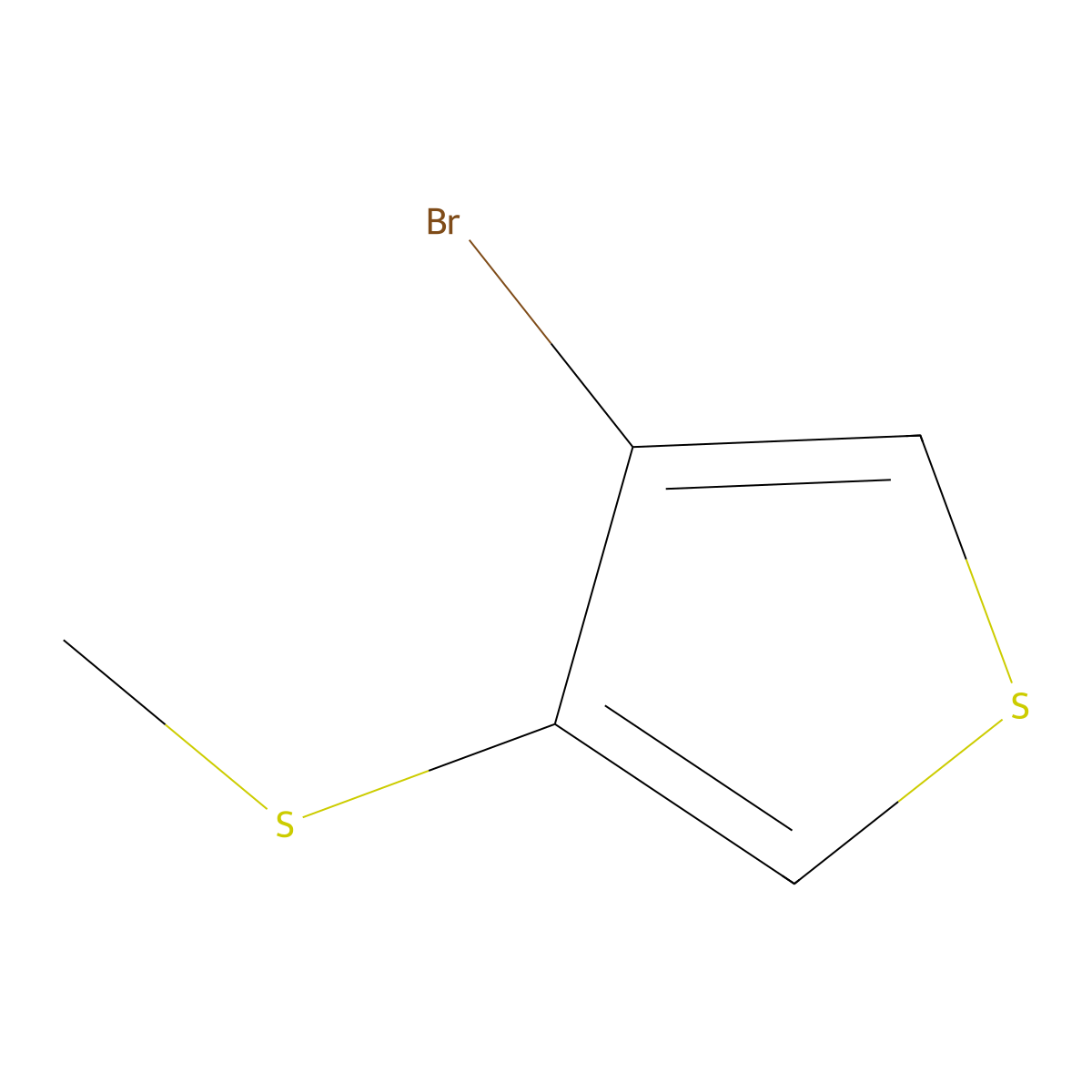 3-Bromo-4-(methylsulfanyl)thiophene molecular structure, CAS 58414-59-8