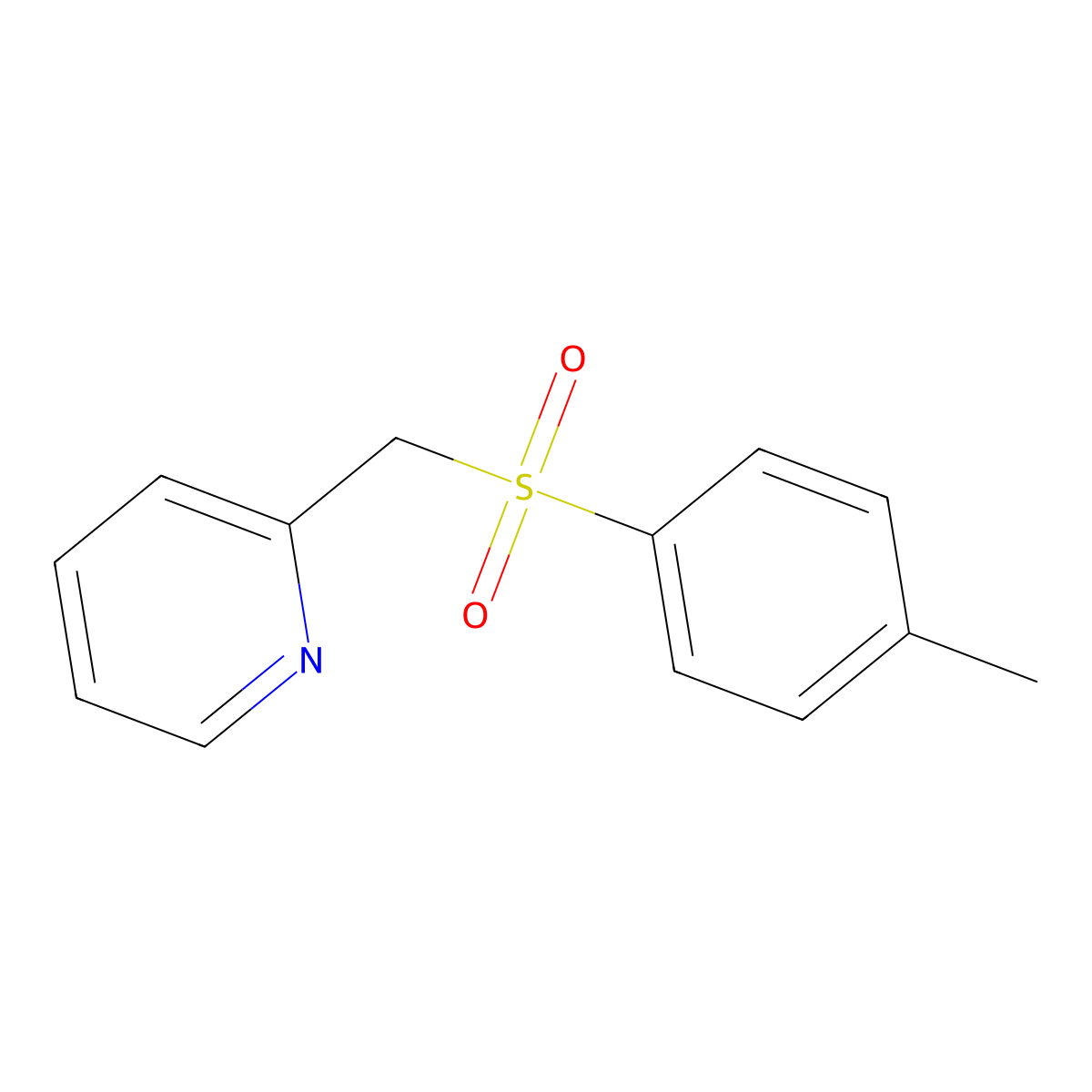 4-Methylphenyl 2-pyridinylmethyl sulfone molecular structure, CAS 58414-96-3