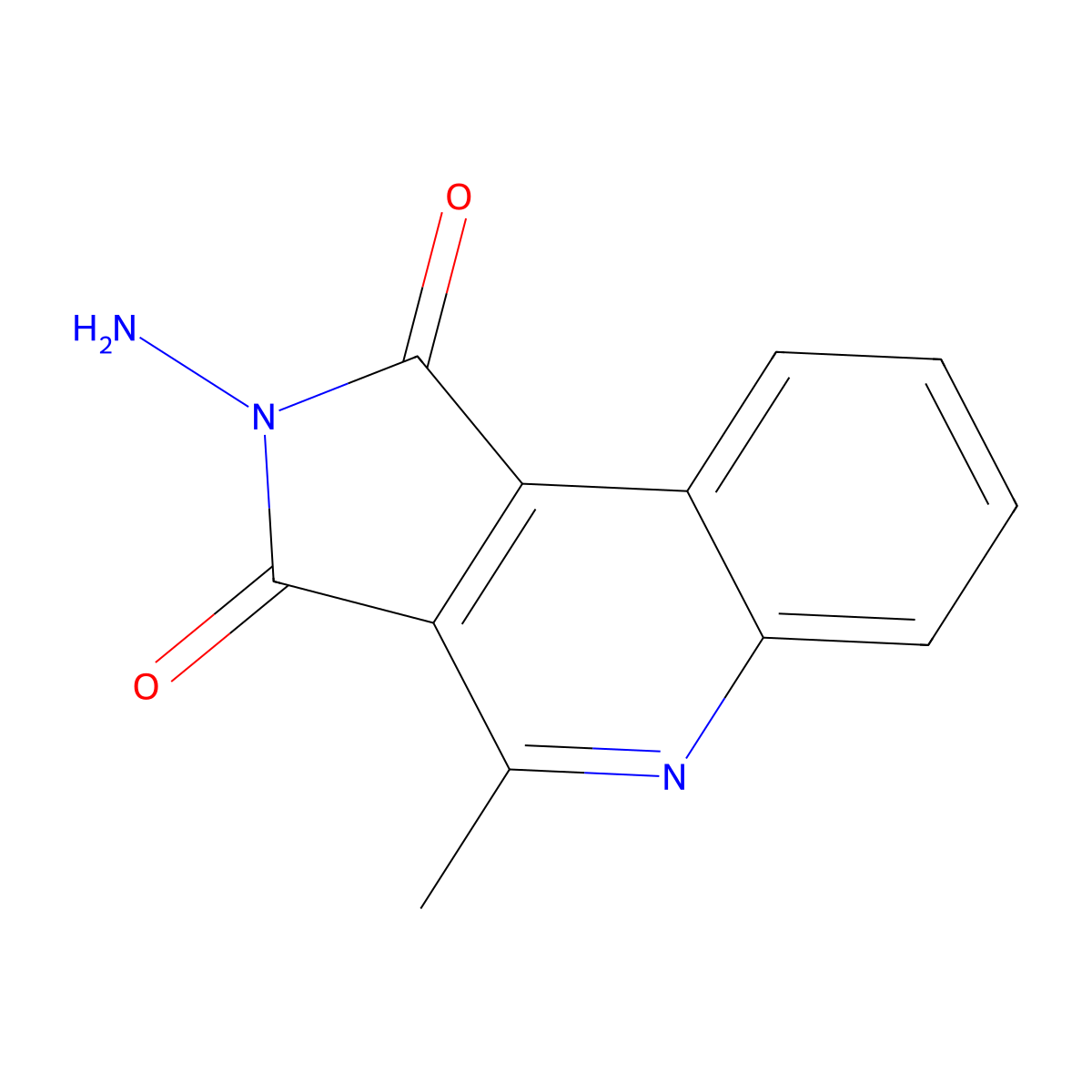 2-Amino-4-methylpyrrolo[3,4-c]quinoline-1,3-dione molecular structure, CAS 58416-56-1