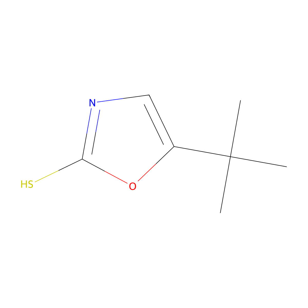 5-Tert-butyl-1,3-oxazole-2-thiol molecular structure, CAS 58417-92-8