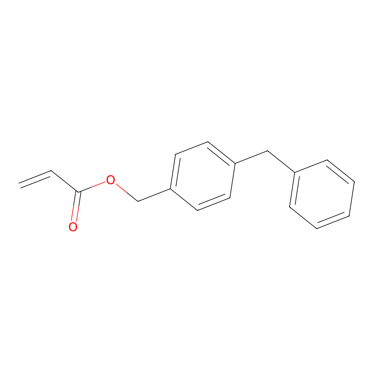 4-Benzylbenzyl acrylate molecular structure, CAS 58419-97-9