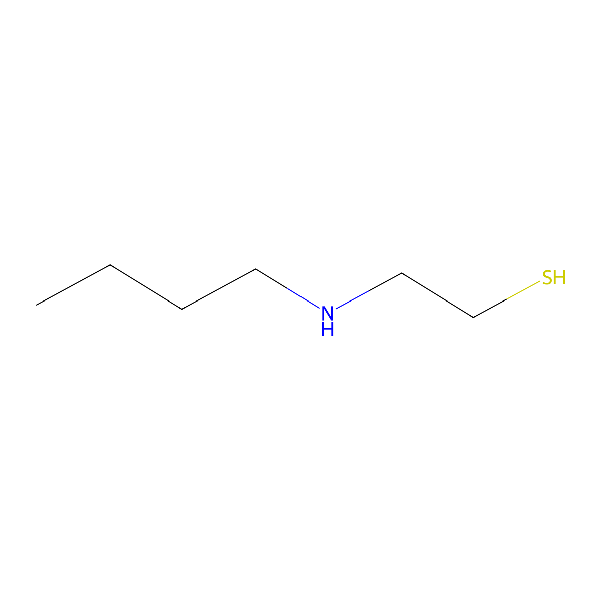 2-(Butylamino)ethanethiol molecular structure, CAS 5842-00-2