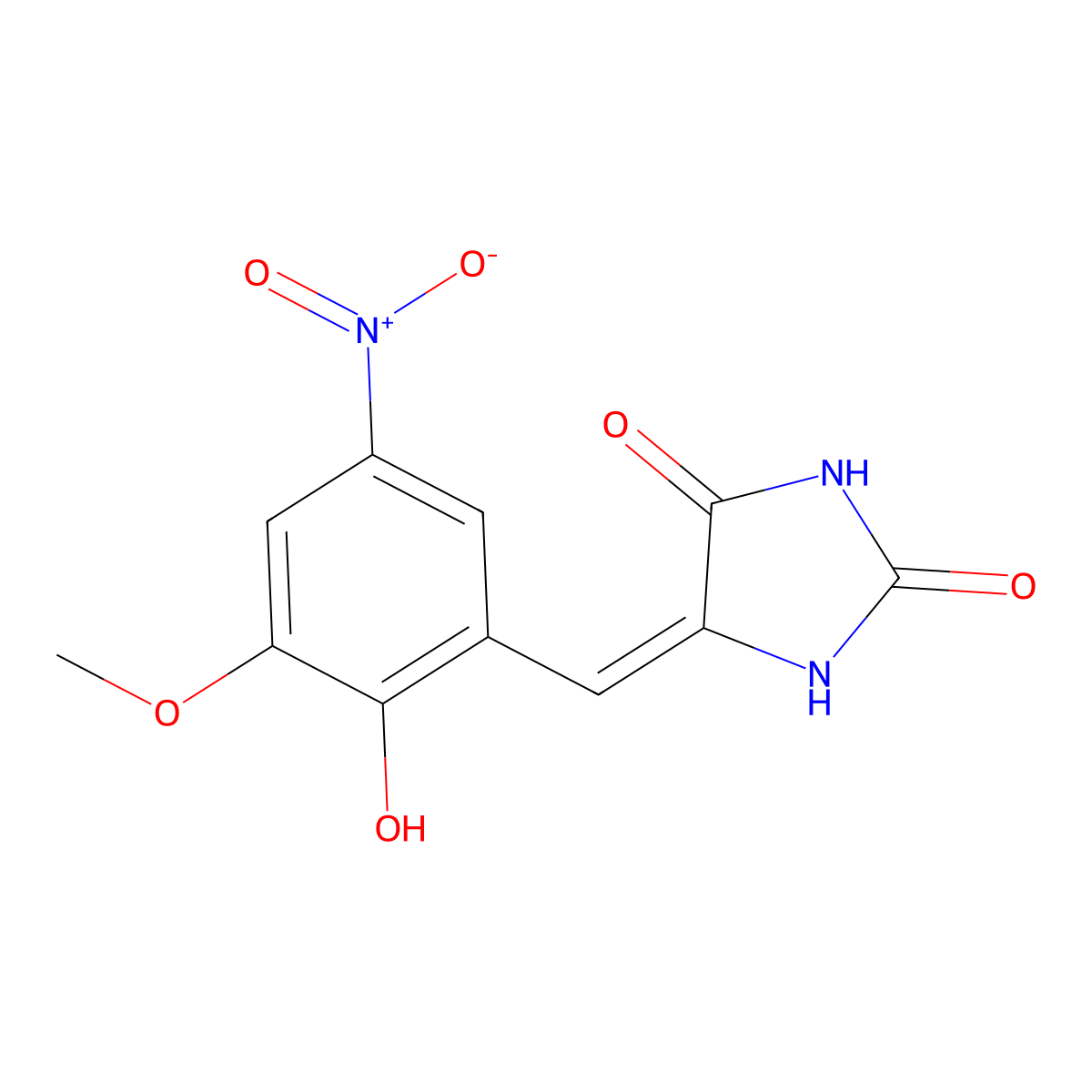 5-[(2-Hydroxy-3-methoxy-5-nitrophenyl)methylidene]imidazolidine-2,4-dione molecular structure, CAS 5842-02-4