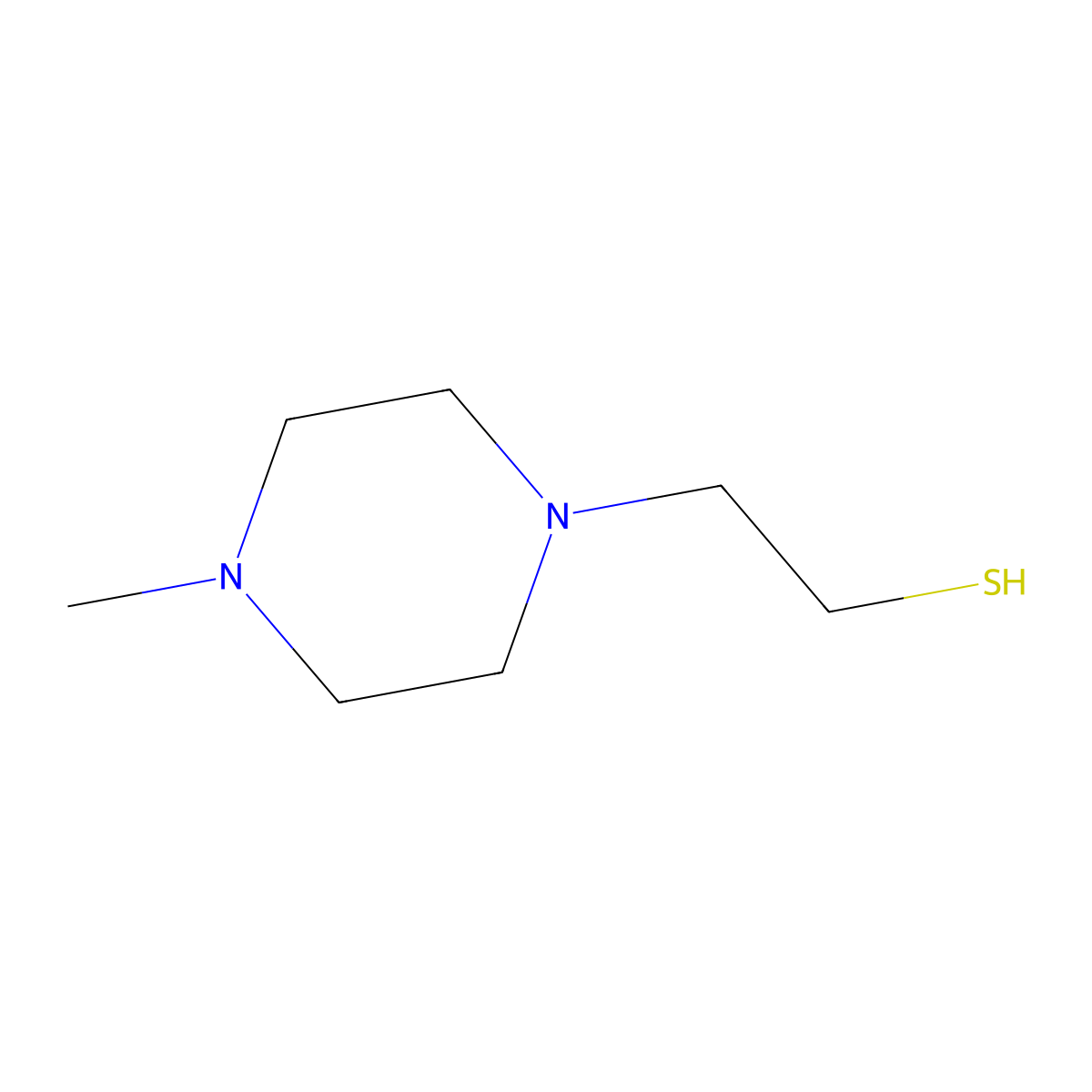 2-(4-Methylpiperazin-1-yl)ethanethiol molecular structure, CAS 5842-12-6