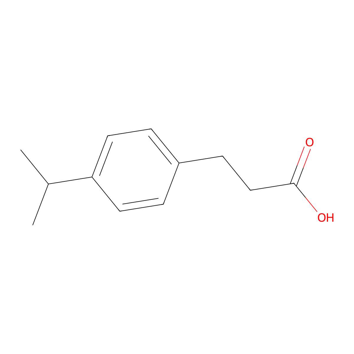 3-(4-Isopropylphenyl)propionic acid molecular structure, CAS 58420-21-6