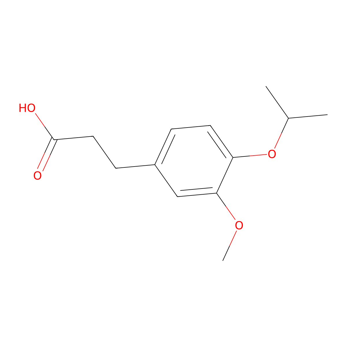 3-(4-Isopropoxy-3-methoxyphenyl)-propionic acid molecular structure, CAS 58420-26-1