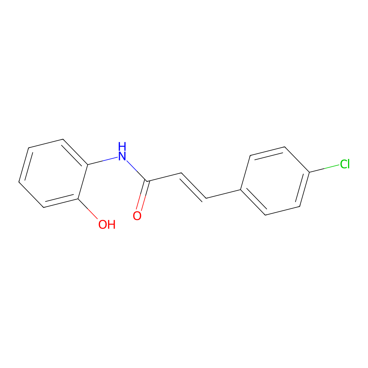 3-(4-chlorophenyl)-N-(2-hydroxyphenyl)prop-2-enamide molecular structure, CAS 58420-63-6