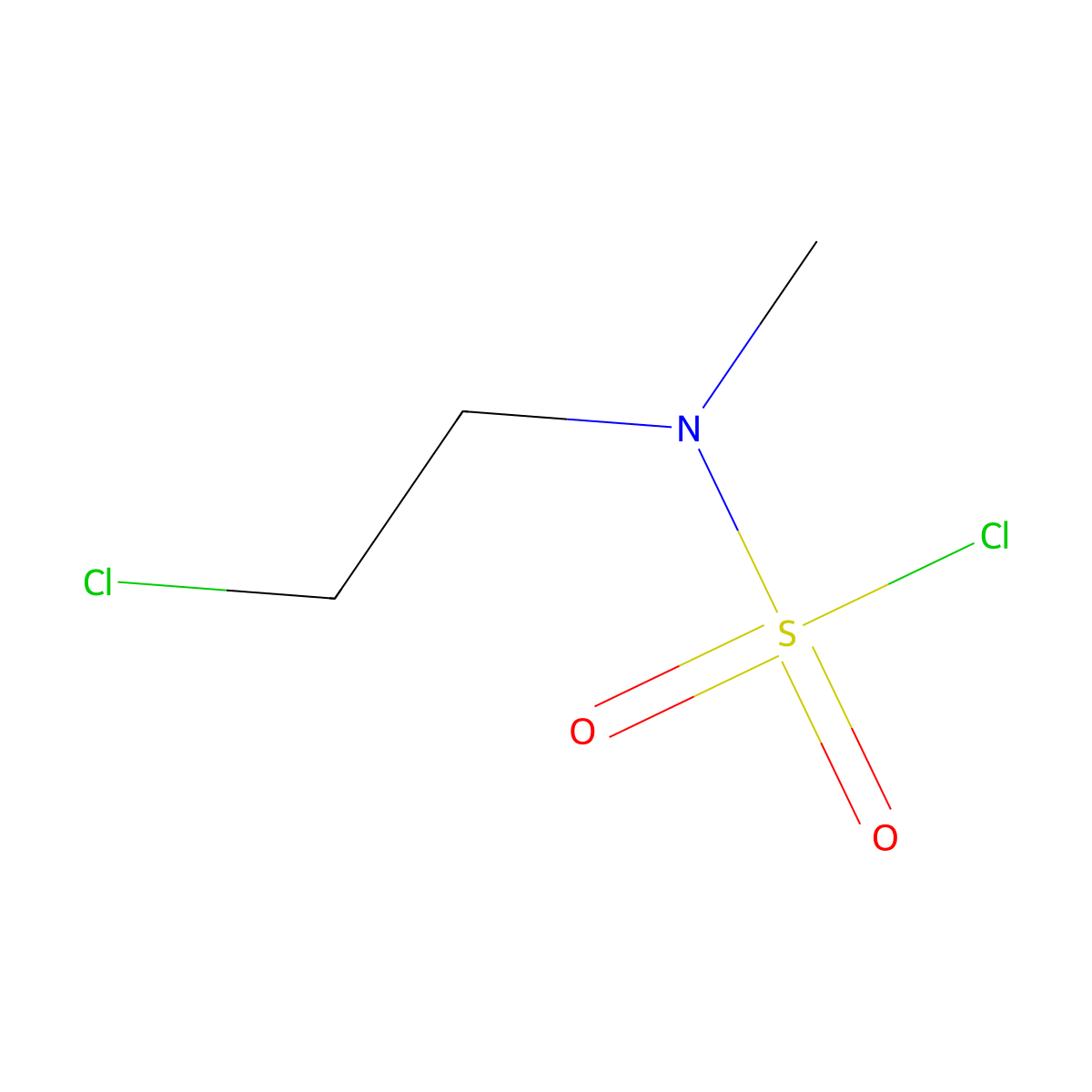 N-(2-chloroethyl)-N-methylsulfamoyl chloride molecular structure, CAS 58425-10-8