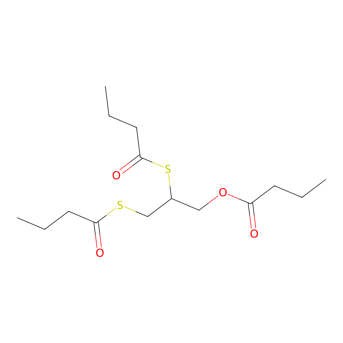 2,3-Dimercaptopropan-1-ol tributyrate molecular structure, CAS 58428-97-0