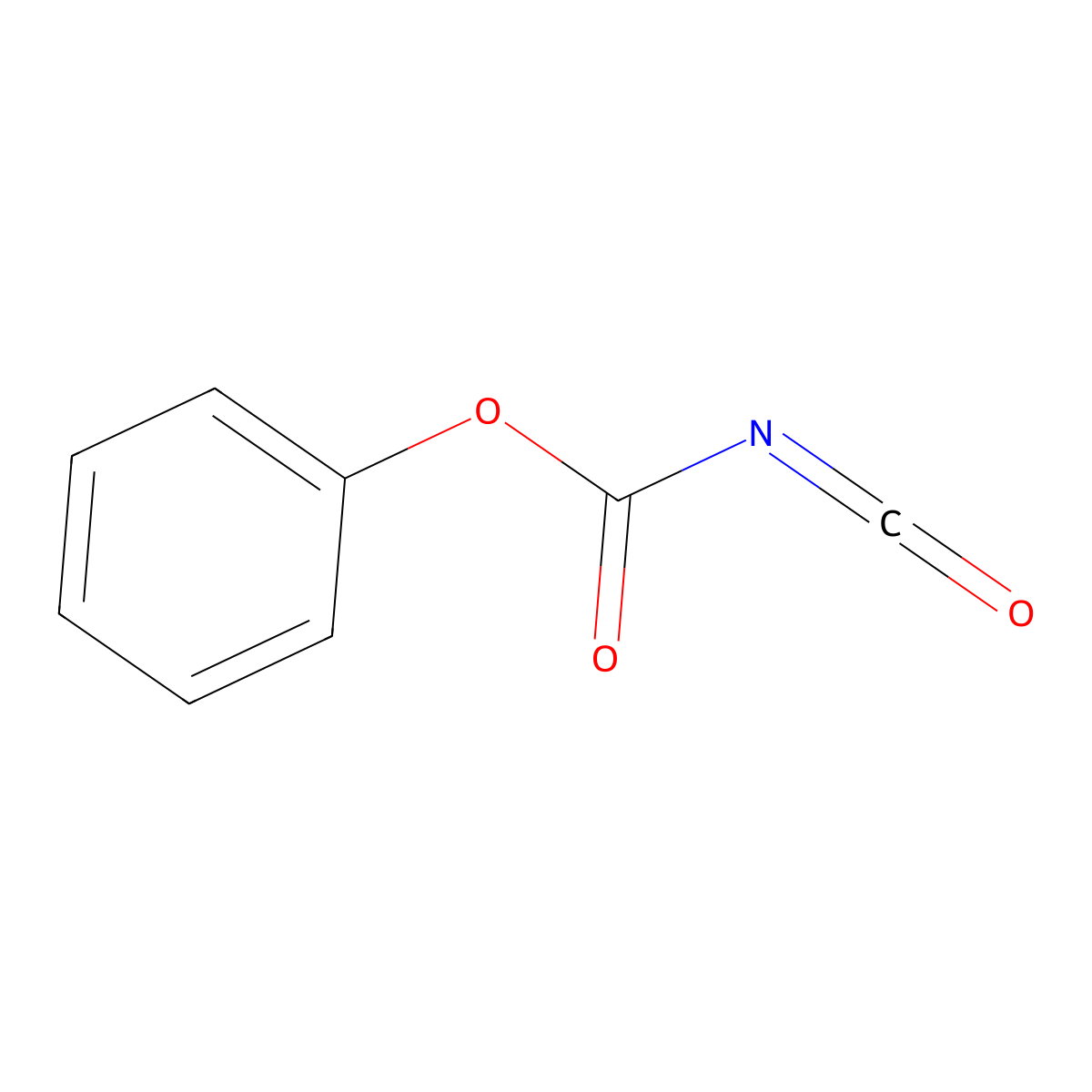 Phenyl isocyanatoformate molecular structure, CAS 5843-43-6