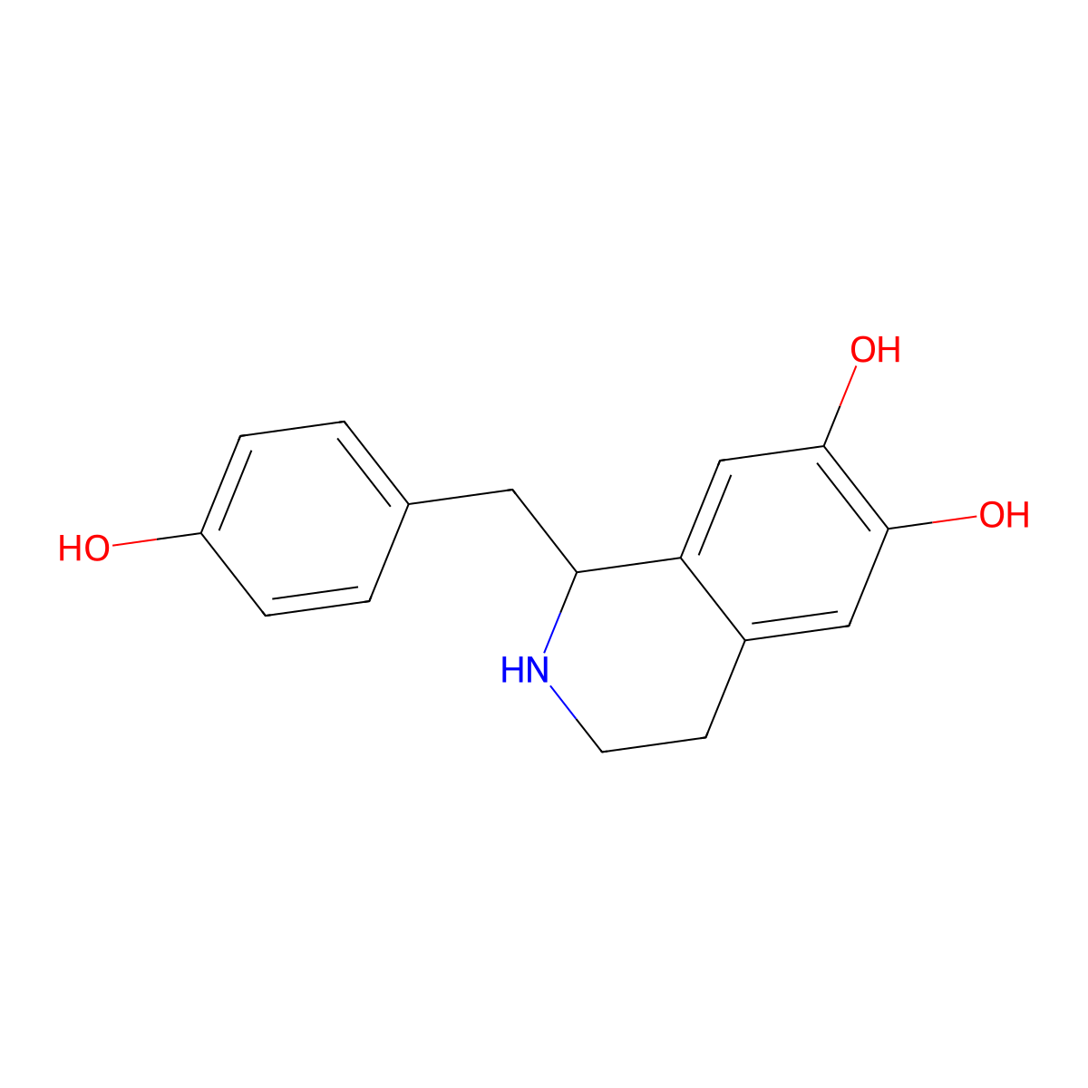 Higenamine molecular structure, CAS 5843-65-2