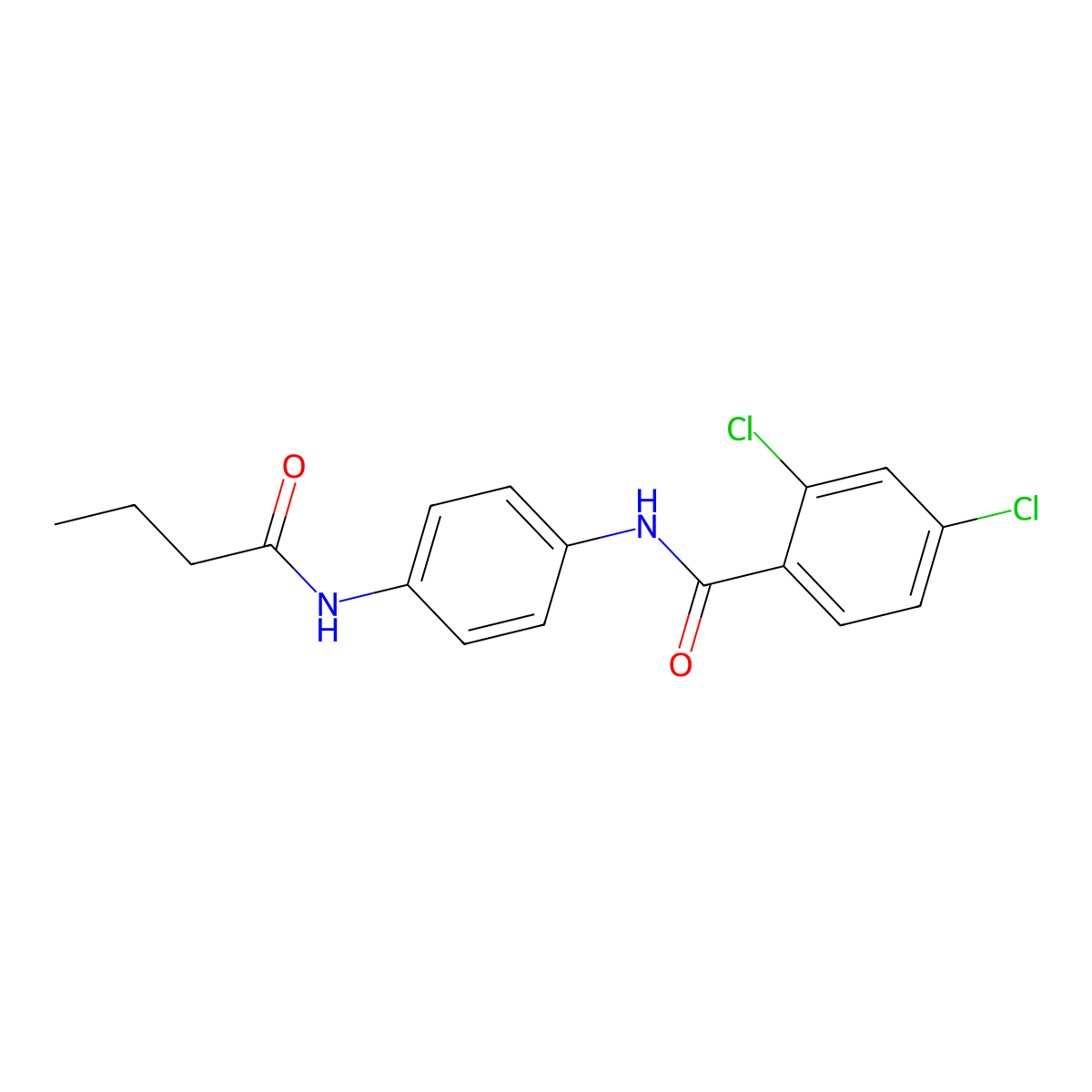 N-(4-Butanamidophenyl)-2,4-dichlorobenzamide molecular structure, CAS 5843-76-5
