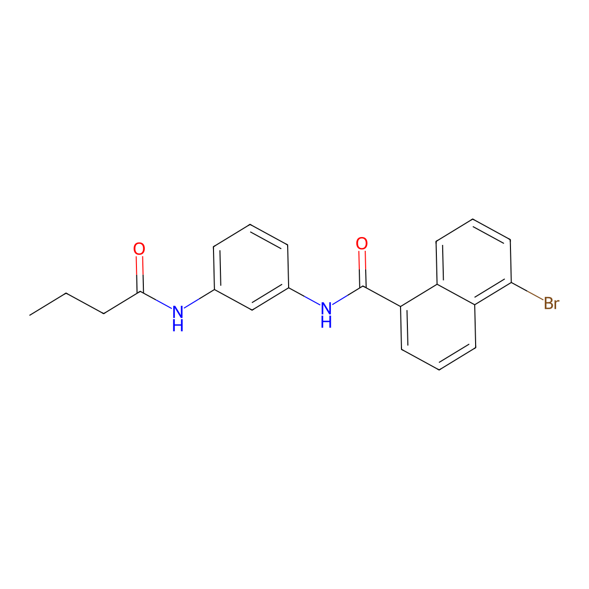 5-bromo-N-[3-(butanoylamino)phenyl]naphthalene-1-carboxamide molecular structure, CAS 5843-98-1