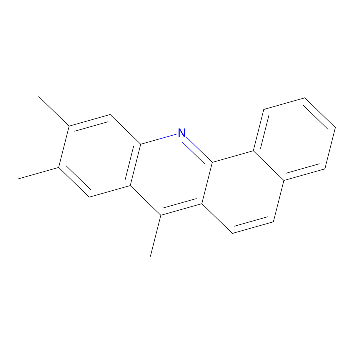 Benz(C)acridine, 7,9,10-trimethyl- molecular structure, CAS 58430-01-6