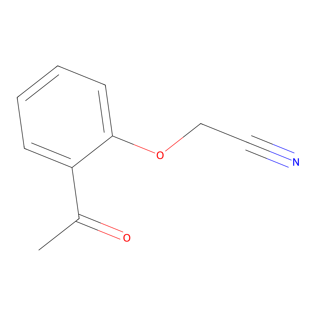 2-(2-Acetylphenoxy)acetonitrile molecular structure, CAS 58430-35-6