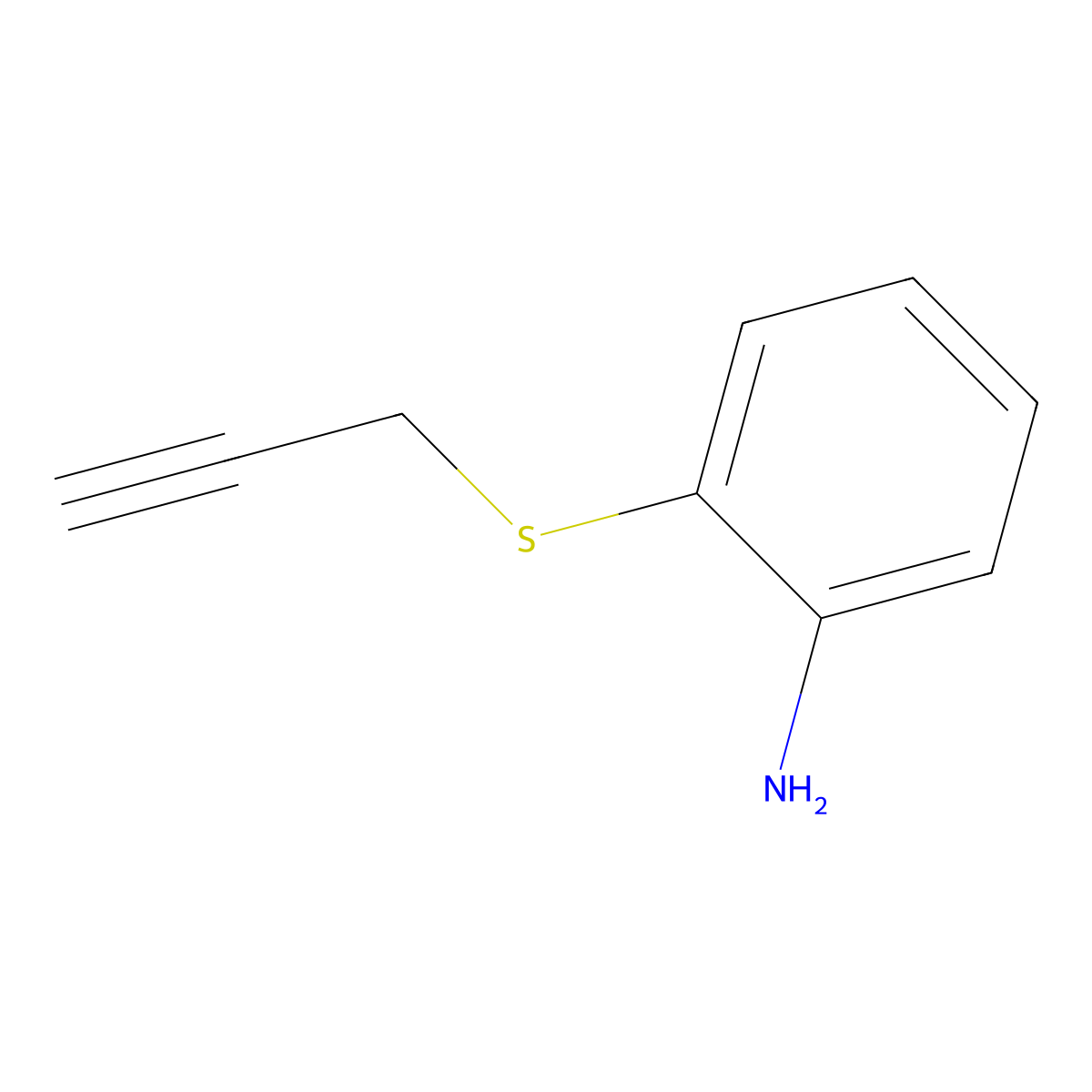 Benzenamine, 2-(2-propynylthio)- molecular structure, CAS 58432-15-8