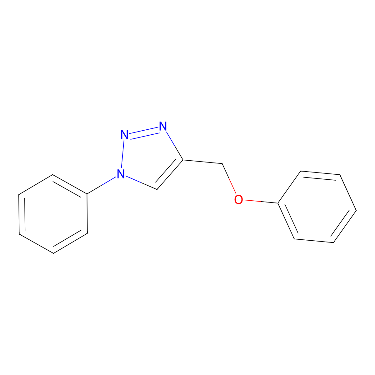 1H-1,2,3-Triazole, 4-(phenoxymethyl)-1-phenyl- molecular structure, CAS 58432-25-0