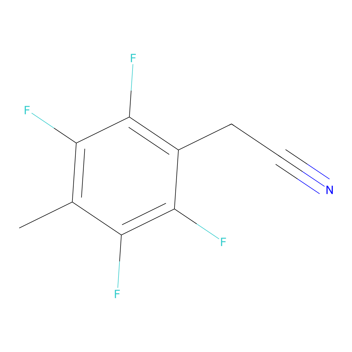 2-(2,3,5,6-Tetrafluoro-4-methylphenyl)acetonitrile molecular structure, CAS 58432-58-9