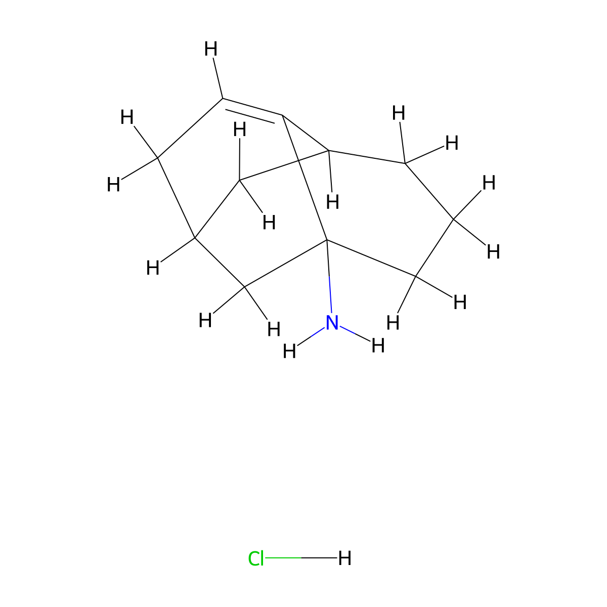 1,2,3,4,4a,5,6,7-Octahydro-1,6-methanonaphthalen-1-amine hydrochloride molecular structure, CAS 58432-93-2