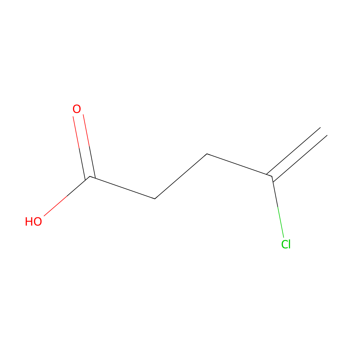 4-Chloropent-4-enoic acid molecular structure, CAS 58435-01-1
