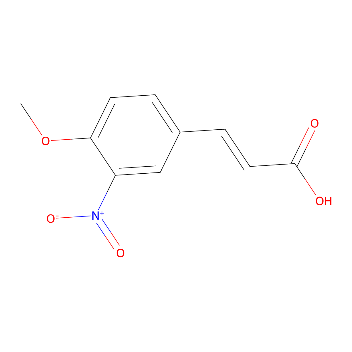3-{3-Nitro-4-methoxyphenyl}acrylic acid molecular structure, CAS 58435-22-6