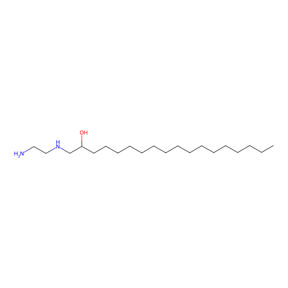 1-[(2-Aminoethyl)amino]octadecan-2-ol molecular structure, CAS 58436-15-0