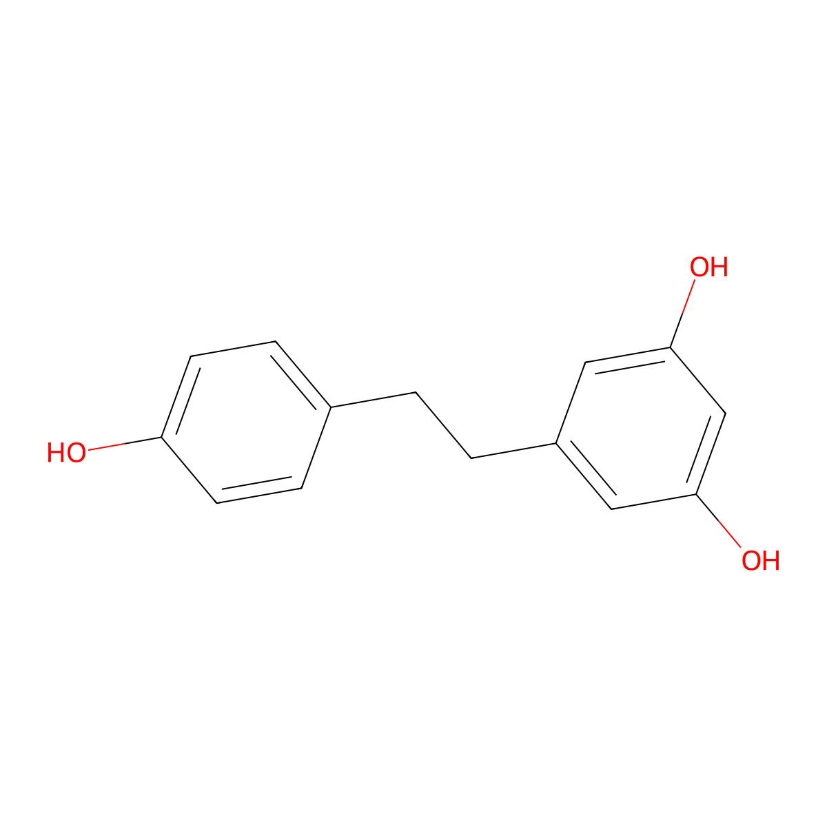 Dihydroresveratrol molecular structure, CAS 58436-28-5