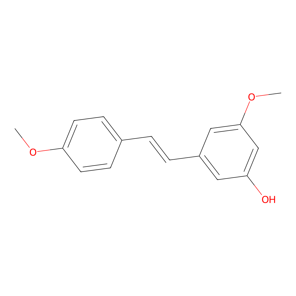 Phenol, 3-methoxy-5-[(1E)-2-(4-methoxyphenyl)ethenyl]- molecular structure, CAS 58436-29-6
