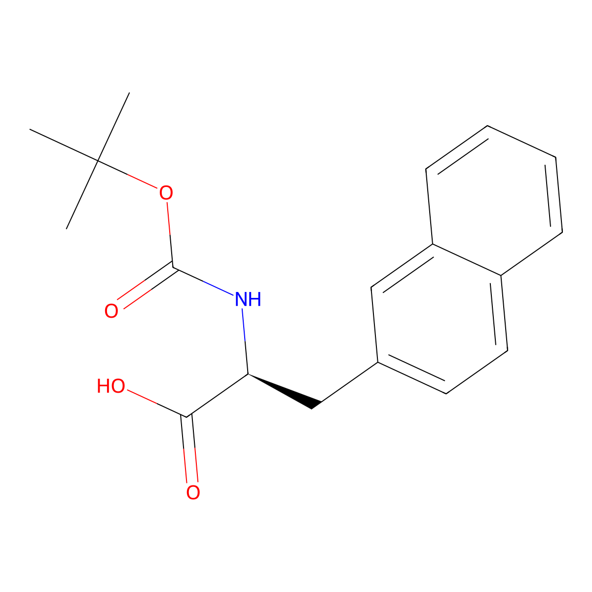 Boc-3-(2-naphthyl)-L-alanine molecular structure, CAS 58438-04-3