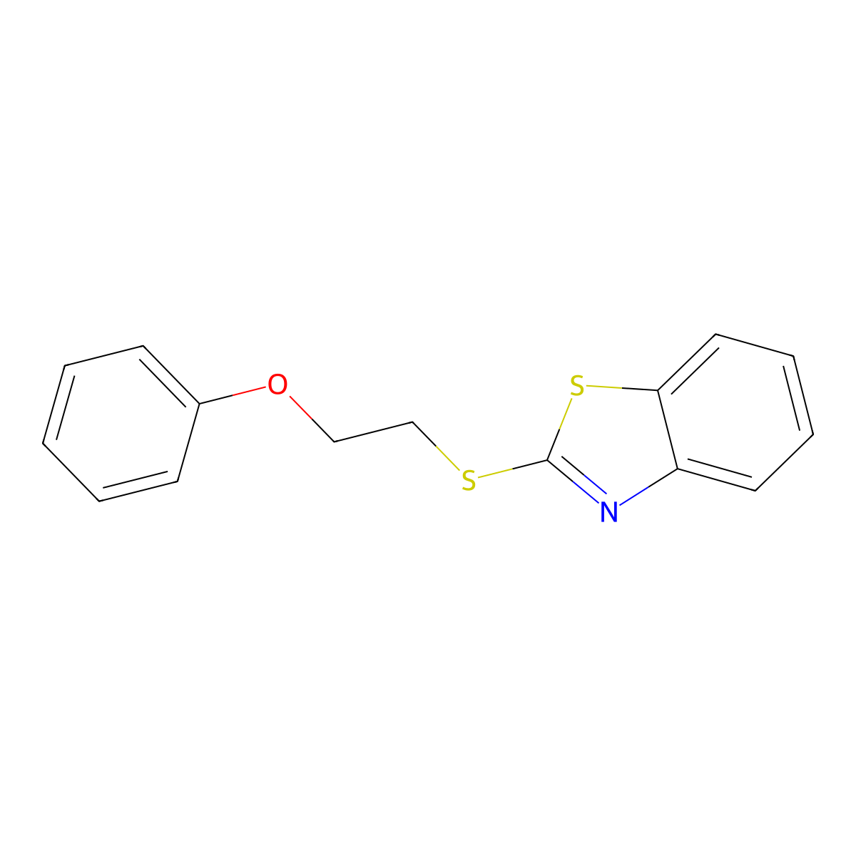 2-(2-Phenoxyethylsulfanyl)-1,3-benzothiazole molecular structure, CAS 5844-71-3