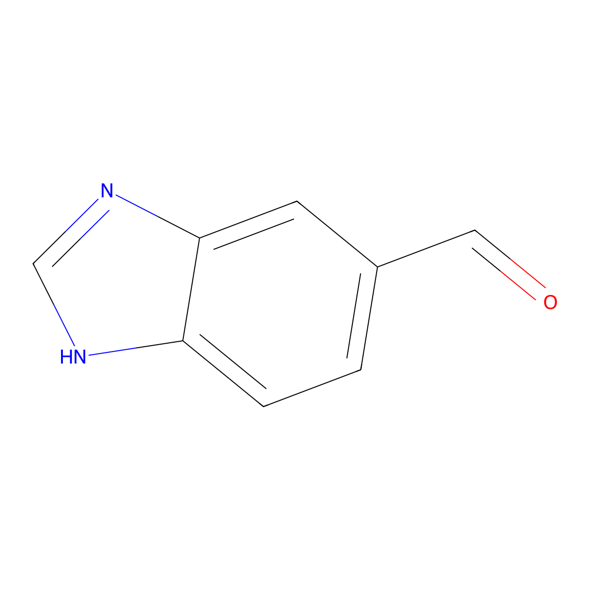 1H-1,3-benzodiazole-5-carbaldehyde molecular structure, CAS 58442-17-4