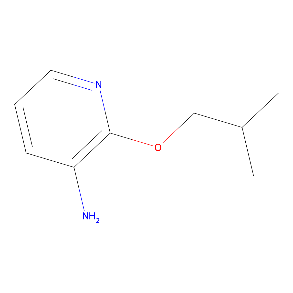2-(2-Methylpropoxy)pyridin-3-amine molecular structure, CAS 58443-07-5