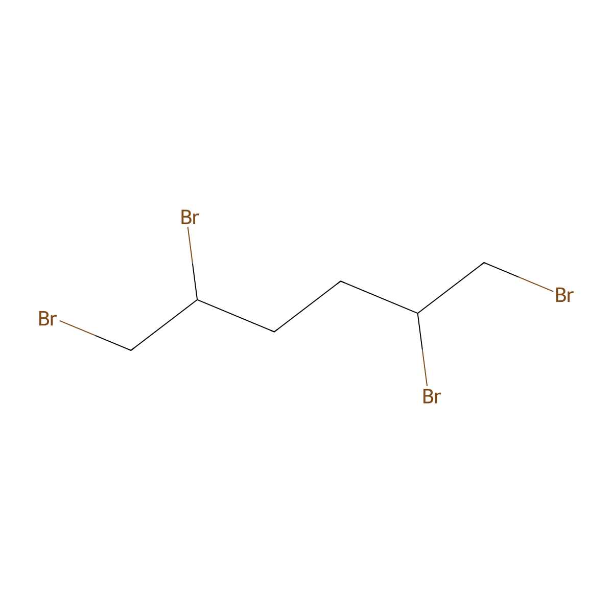 Hexane, 1,2,5,6-tetrabromo- molecular structure, CAS 58443-86-0