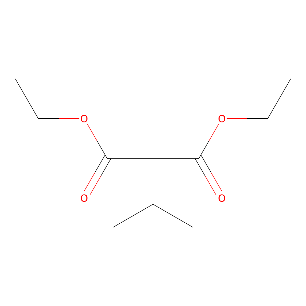 Diethyl isopropylmethylmalonate molecular structure, CAS 58447-69-1
