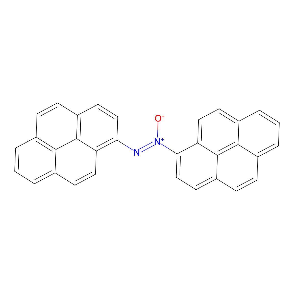 1,1'-Azoxypyrene molecular structure, CAS 58447-78-2